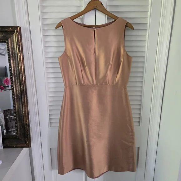 Silk Blend Sheath Dress Sienna Pink Lafayette 148 - Picture 3 of 8